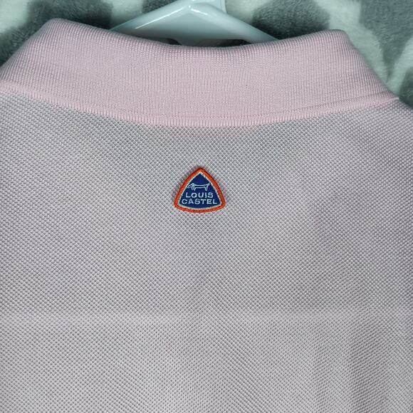 Louis Castel Golf Polo Shirt Long Sleeve Pink Large - Picture 7 of 10
